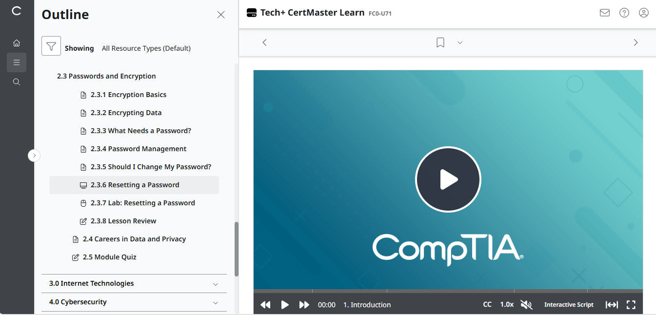 Integrated CertMaster Learn + Labs for CompTIA Security+ (SY0-701) : 3-Month Access