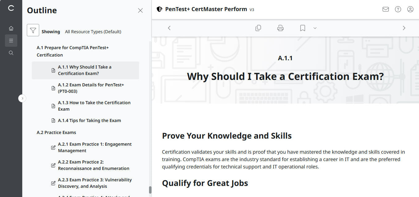 Special Offer ✅ CompTIA PenTest+ CertMaster Perform PT0-003 (V3) (3 Month Access)