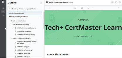 CompTIA Tech+ CertMaster Learn FC0-U71