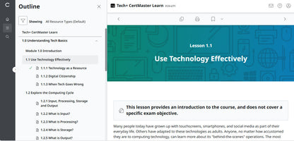 CompTIA Tech+ CertMaster Learn FC0-U71
