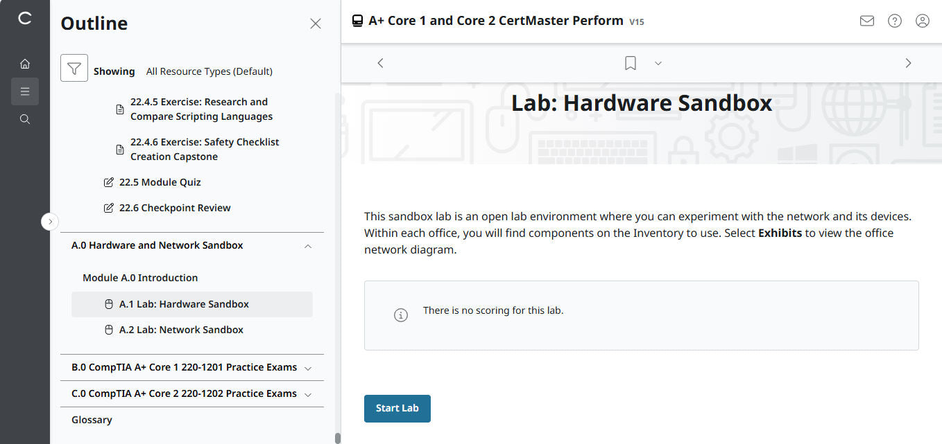 CertMaster Practice für CompTIA A+ Core 1 (220-1101) – (25 % Rabatt)