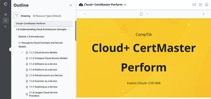 CertMaster Perform for CompTIA Cloud+  (CV0-004) (3 Months Access)