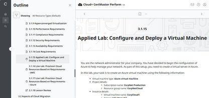 CertMaster Perform for CompTIA Cloud+  (CV0-004) (3 Months Access)