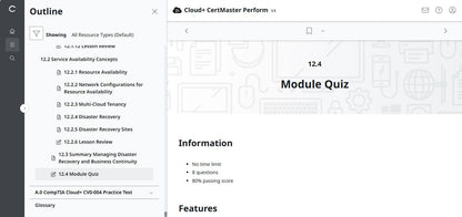 CertMaster Perform for CompTIA Cloud+  (CV0-004) (3 Months Access)