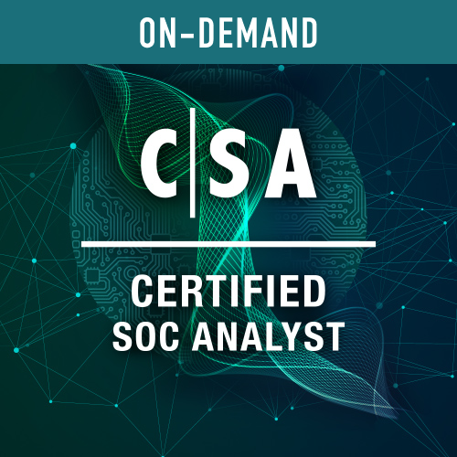 Zertifizierung zum EC-Council Certified SOC Analyst | Online-Streaming-Videokurs im eigenen Tempo (&amp; E-Courseware) + Labs + Prüfungsgutschein RPS